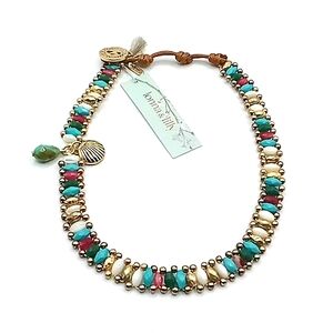 Womens lonna & lilly Multicolored Beaded Chocker Necklace